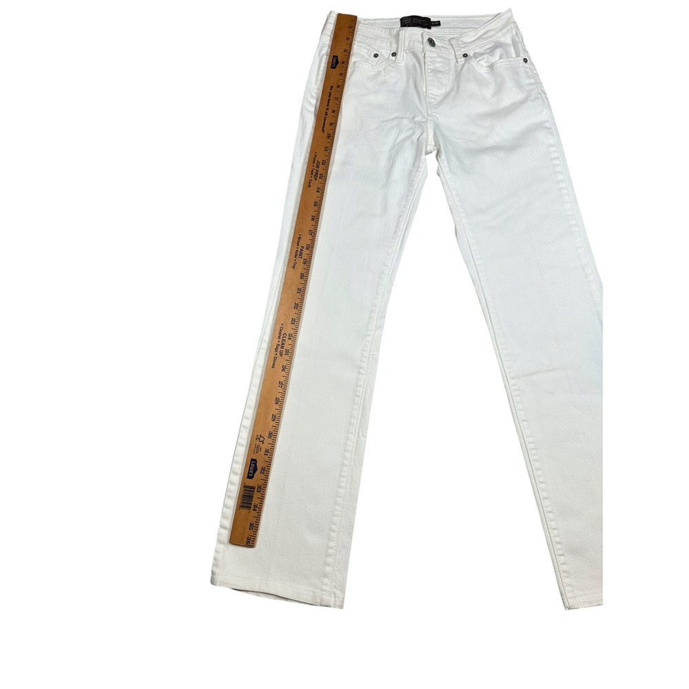 Levis Demi Curve Classic Straight Leg Jeans White Denim Womens 4/27 Mid Rise - Picture 7 of 10